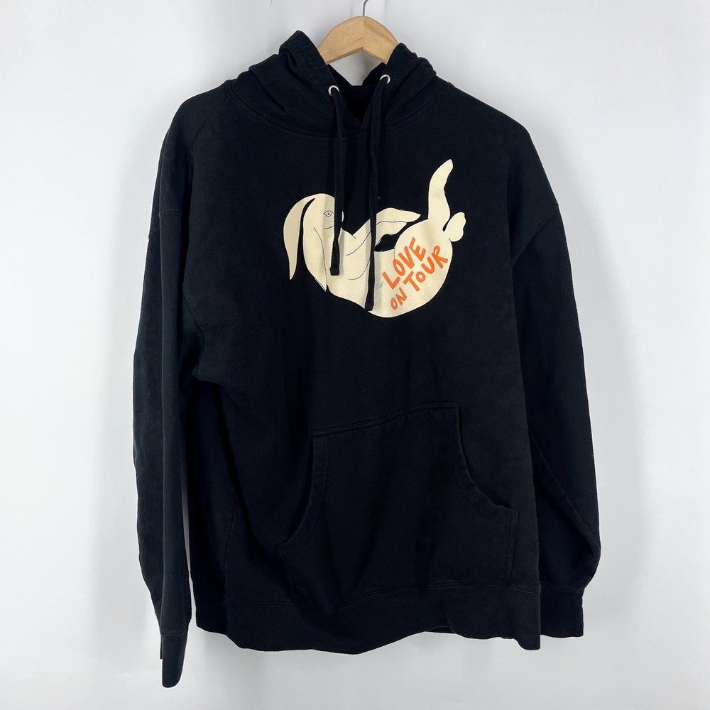 Harry Styles Love On Tour‎ Bunny Graphic Hoodie Black Concert Merch Pullover